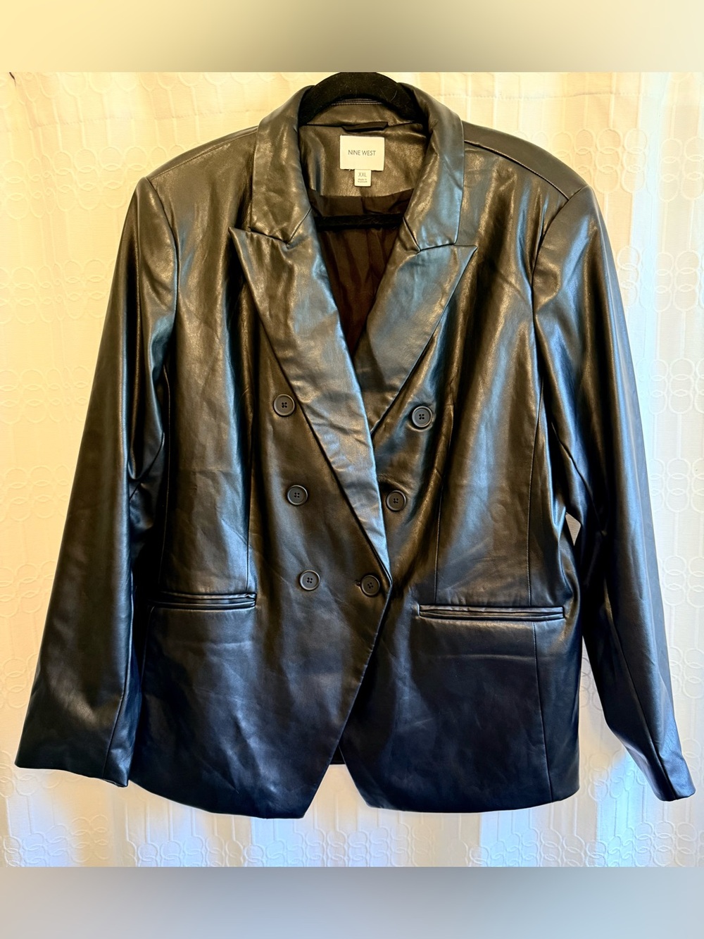 Nine West Faux Leather Blazer
